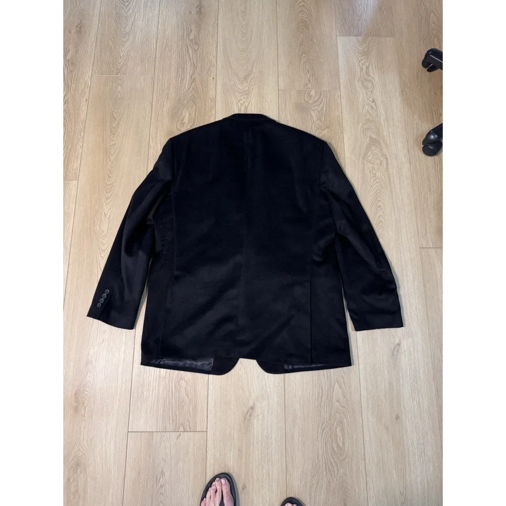 Andrew Fezza‎ Mens Baxter  Blazer 2 Button Sport Coat Jacket Black 48 R